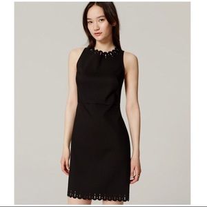 Ann Taylor Loft Laser Scalloped Shift Dress